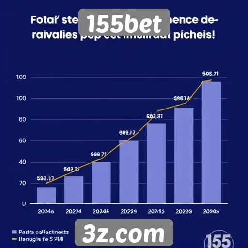 Estatísticas de crescimento do usuário no 155bet