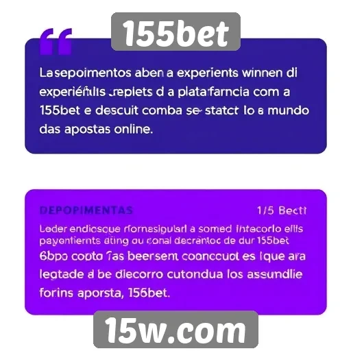 Depoimentos de usuários sobre o 155bet
